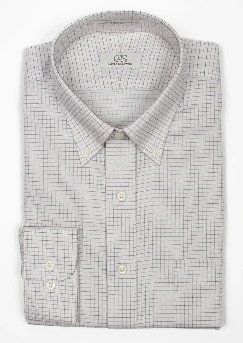 Tan & Black Tattersall Check Shirt