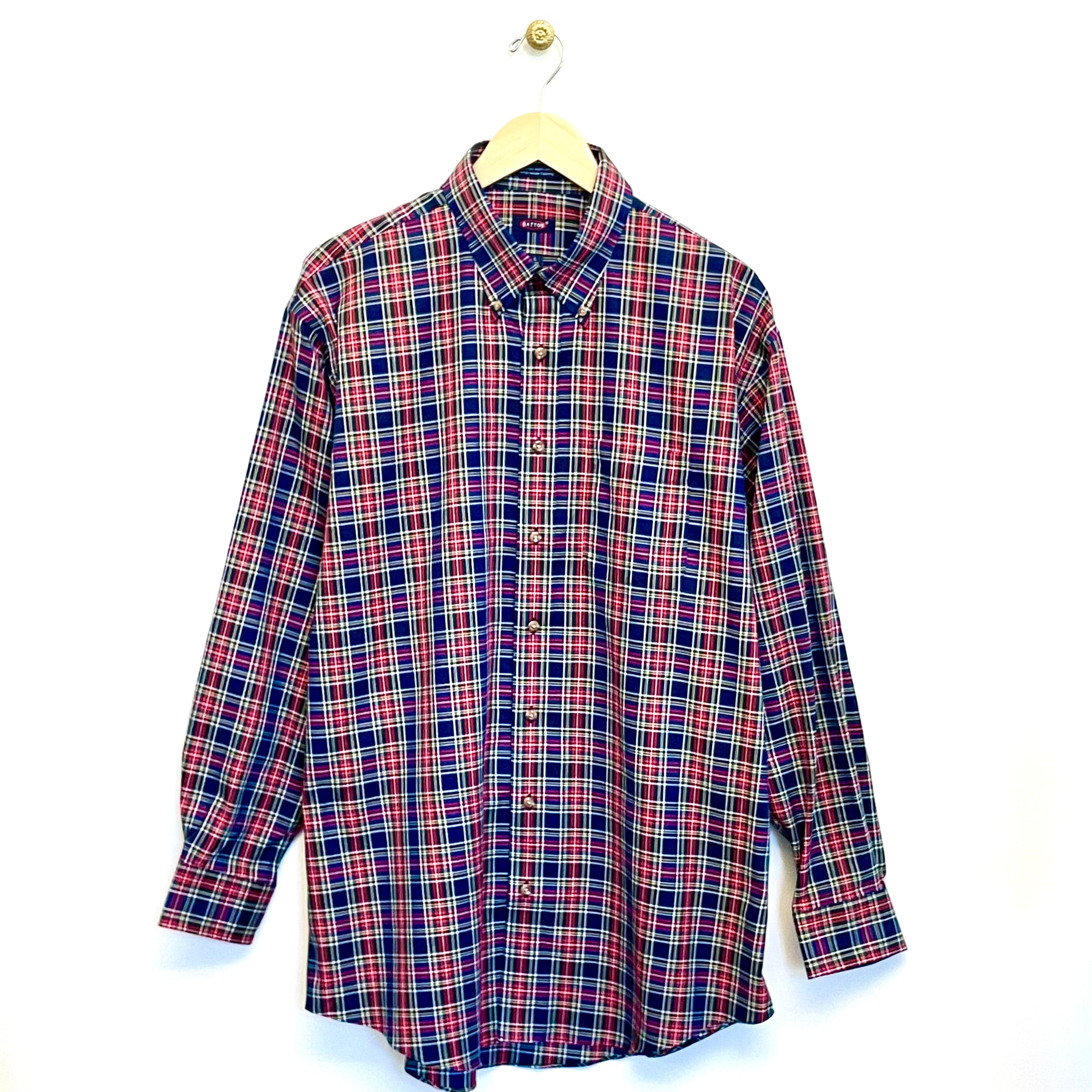 Navy Tartan Sport Shirt