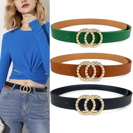 Double Circle Buckle Belt