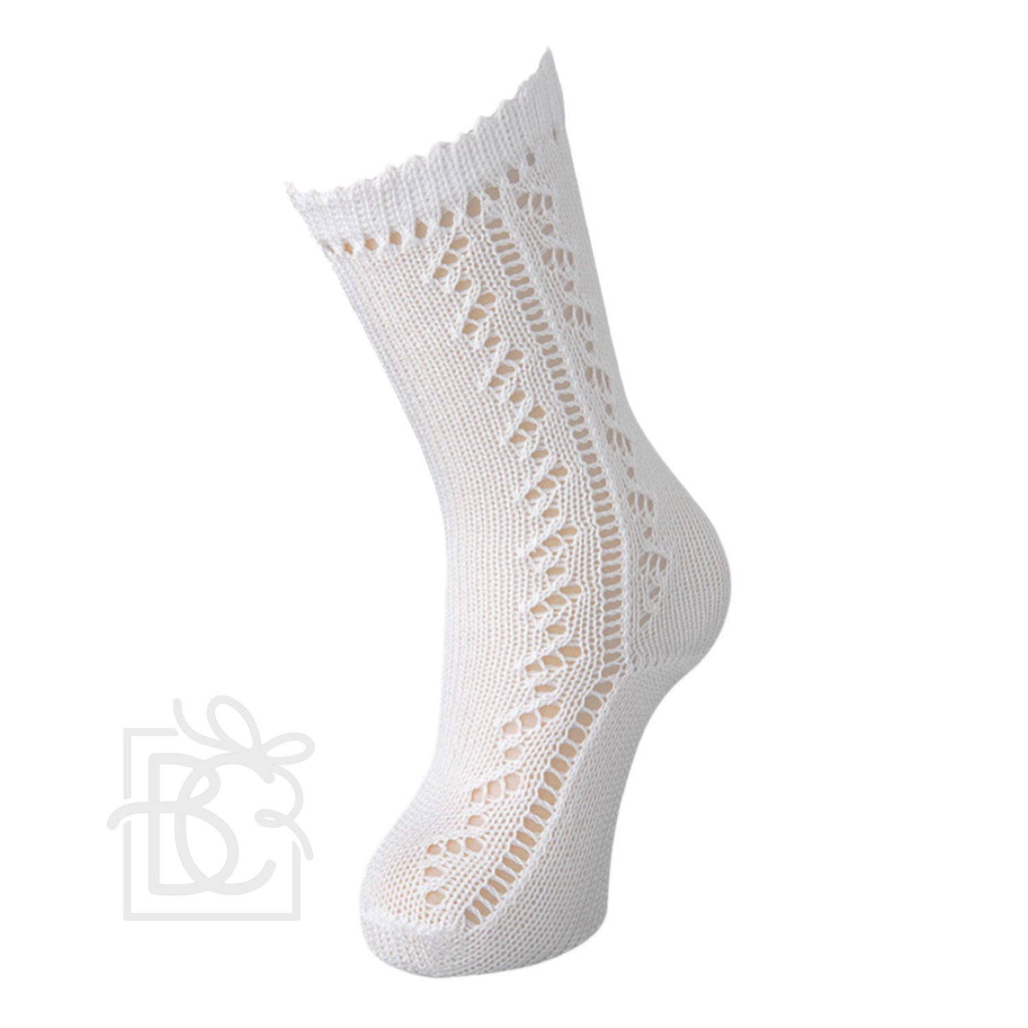 Knee High Openwork Scottish Yarn Socks