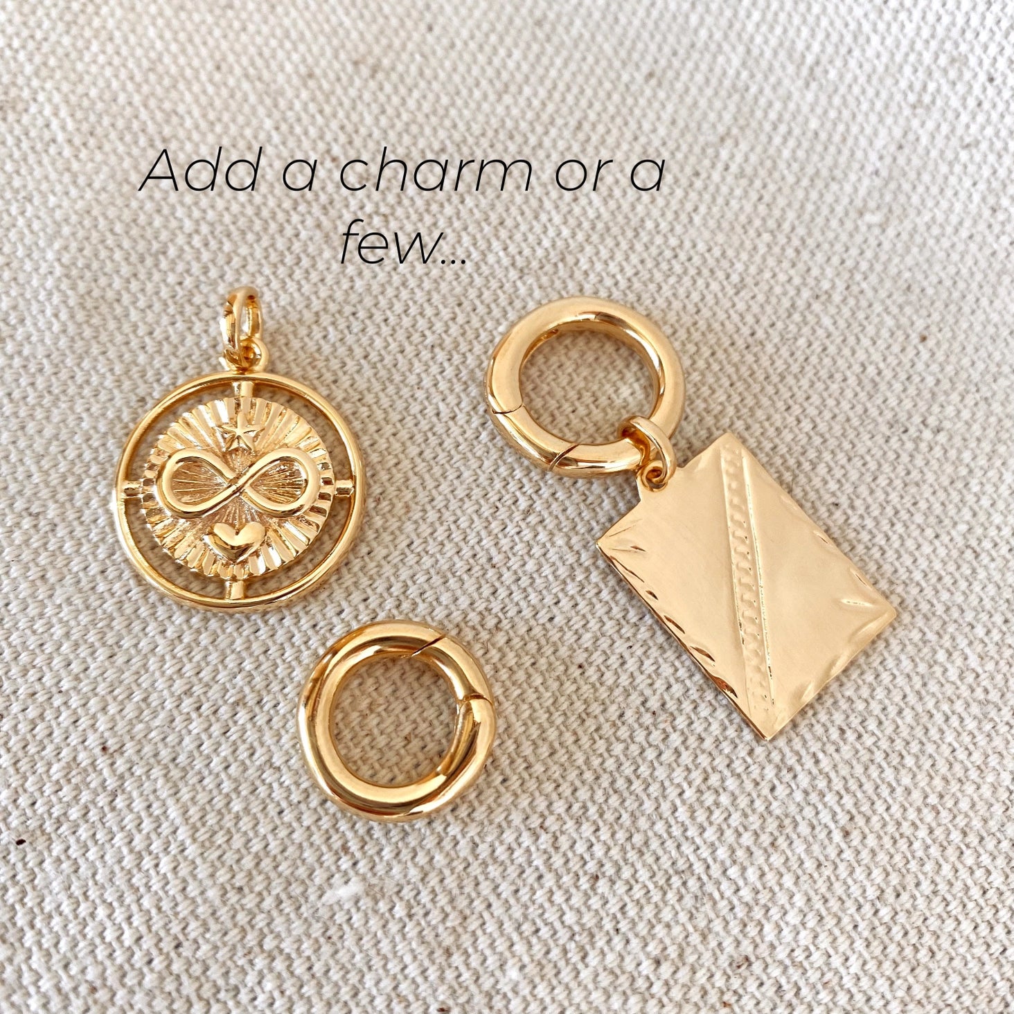 Charm Holder for chains gold Filled