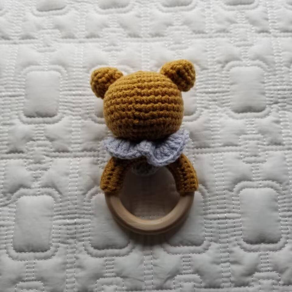 Baby Hand Crochet Rattle Toy - Bear