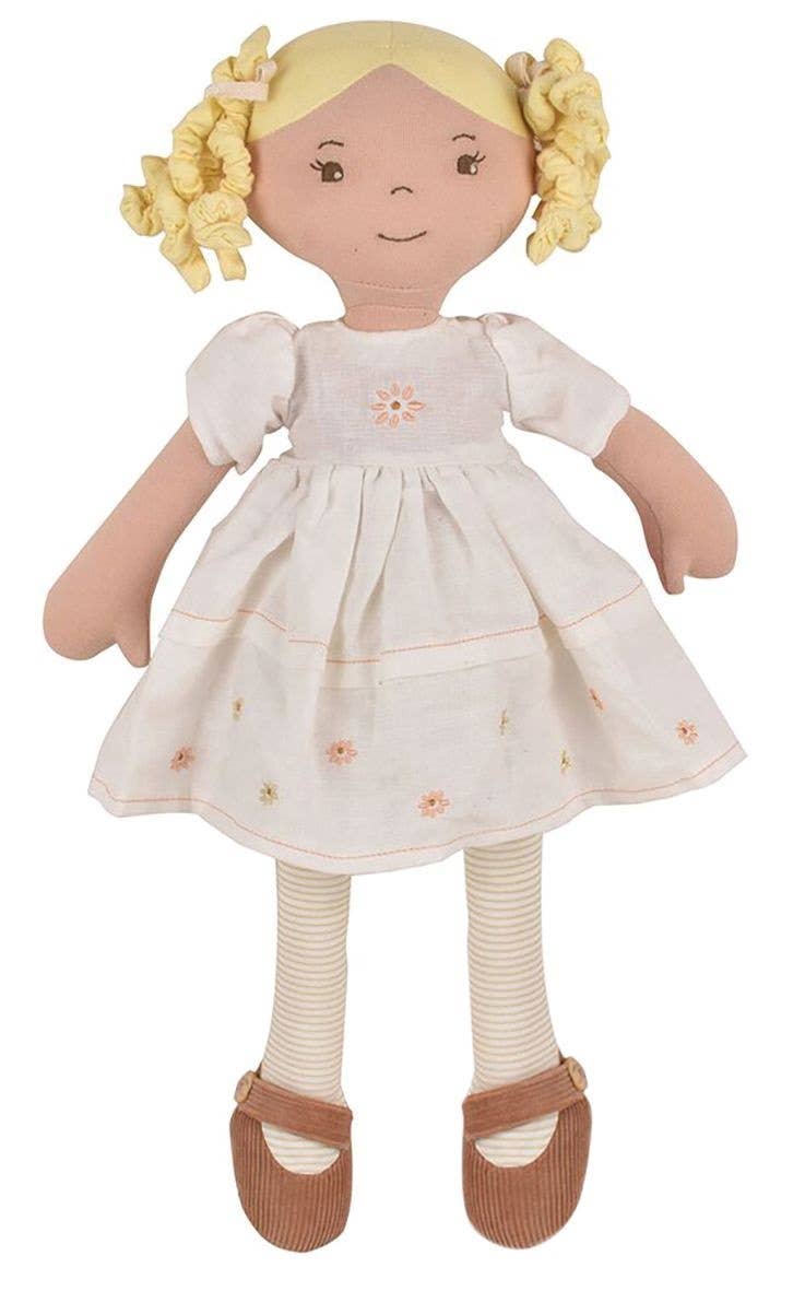 Priscy Blonde Haired Doll in White Linen Dress/Display Box