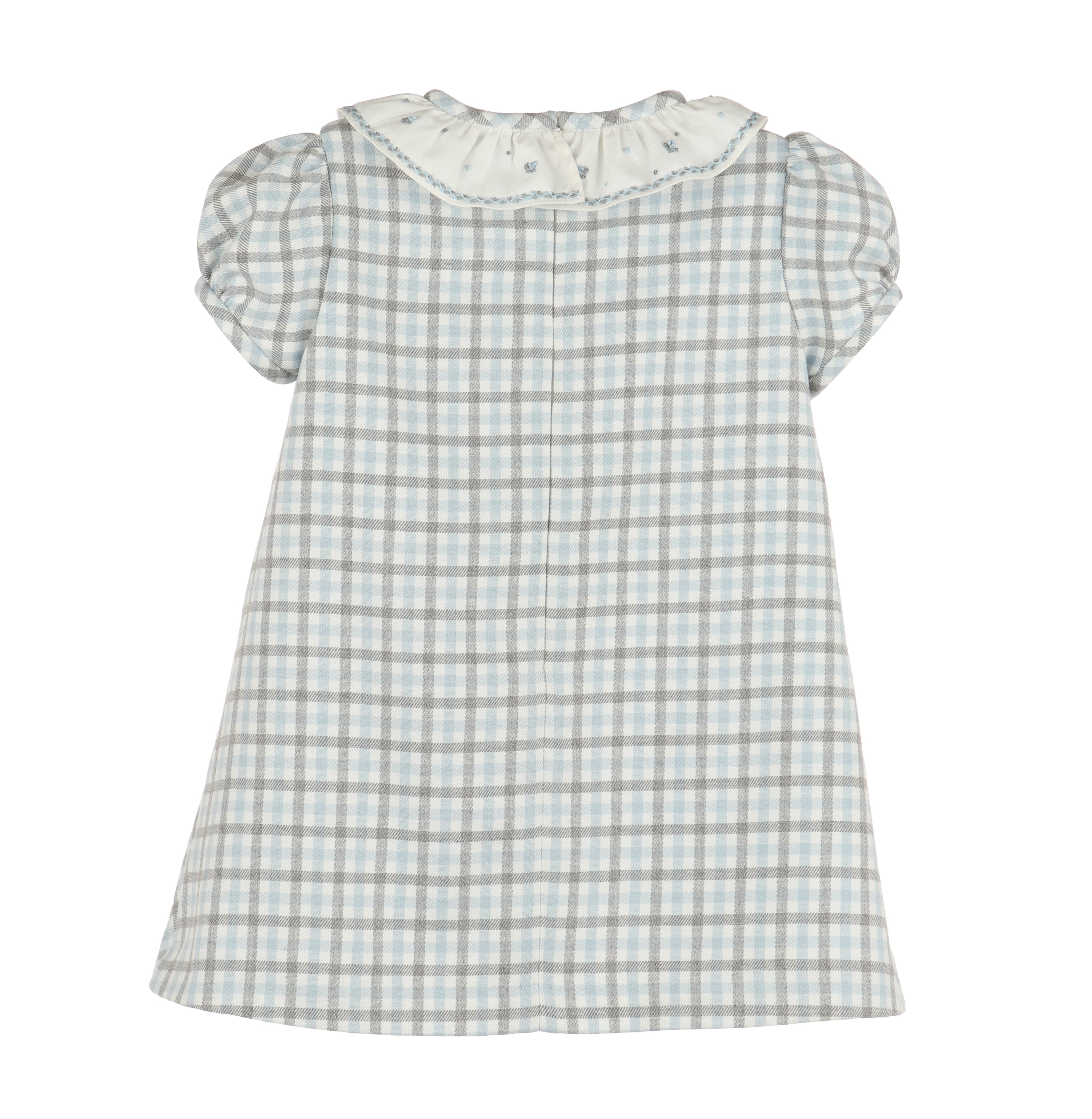 Blue Gray Plaid Shift Dress