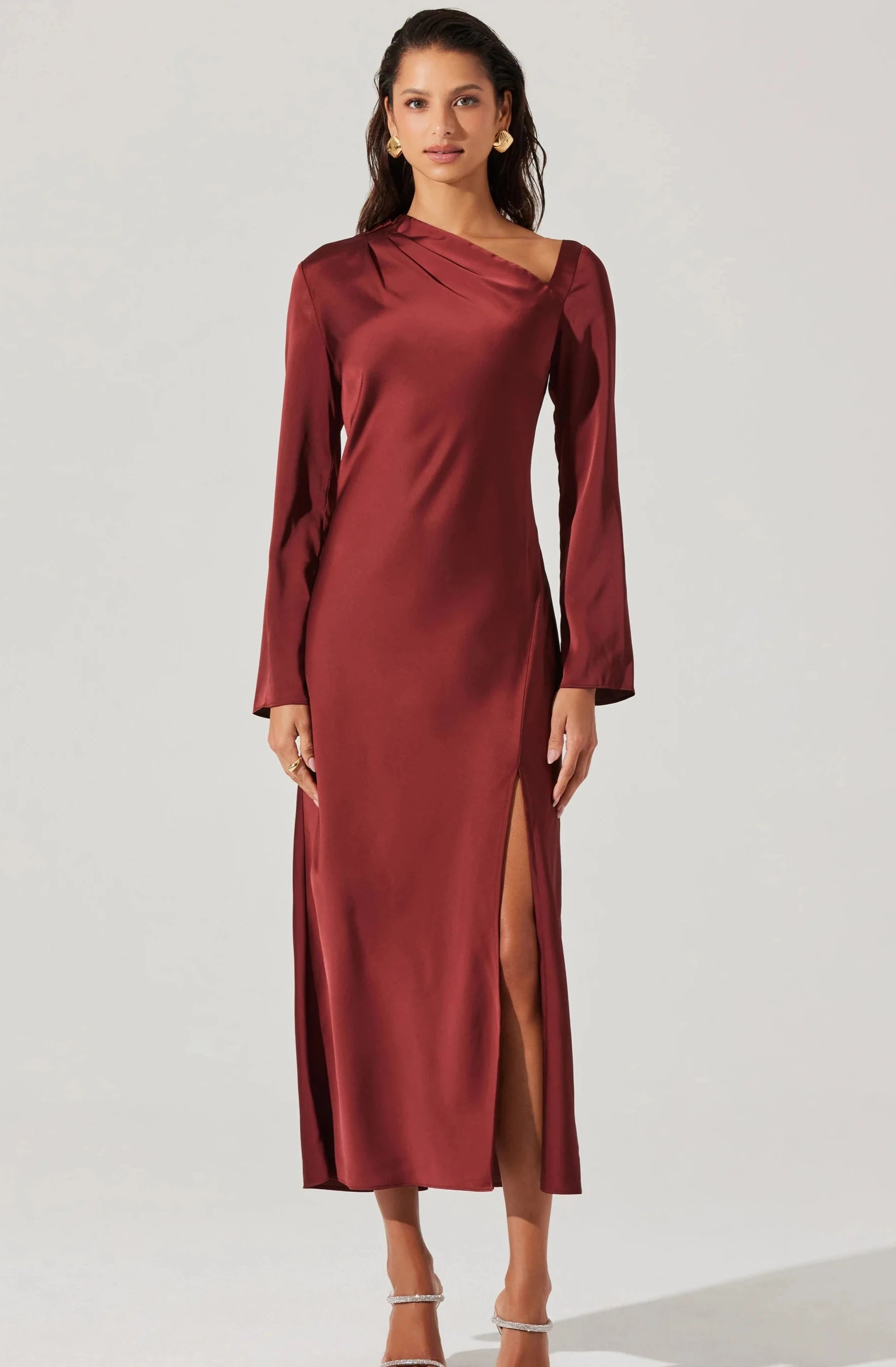 Catriona Mulberry Satin Dress