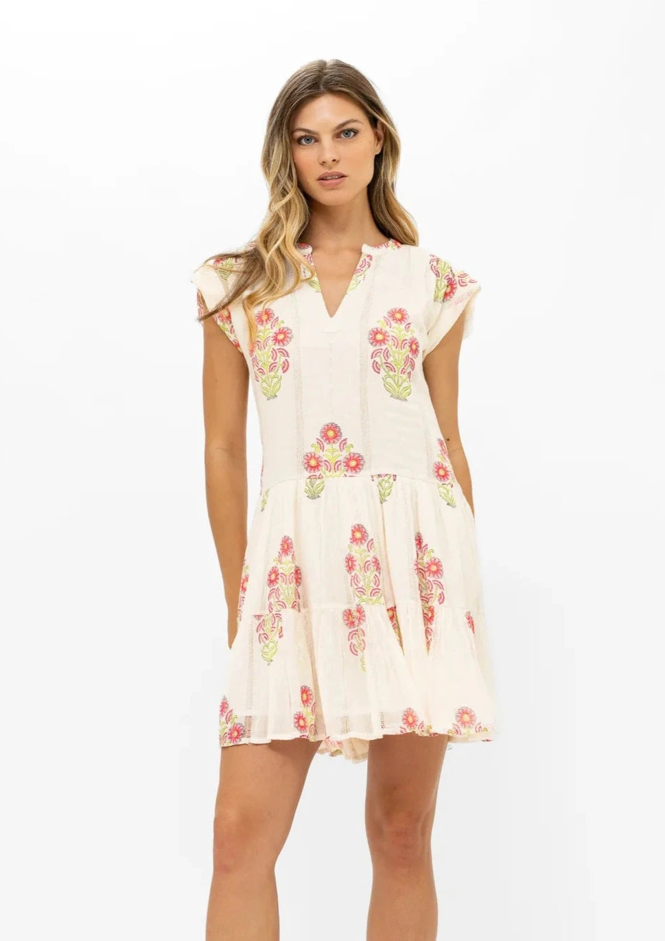 Oliphant Algarve Woven Rayon Bouquet Dress