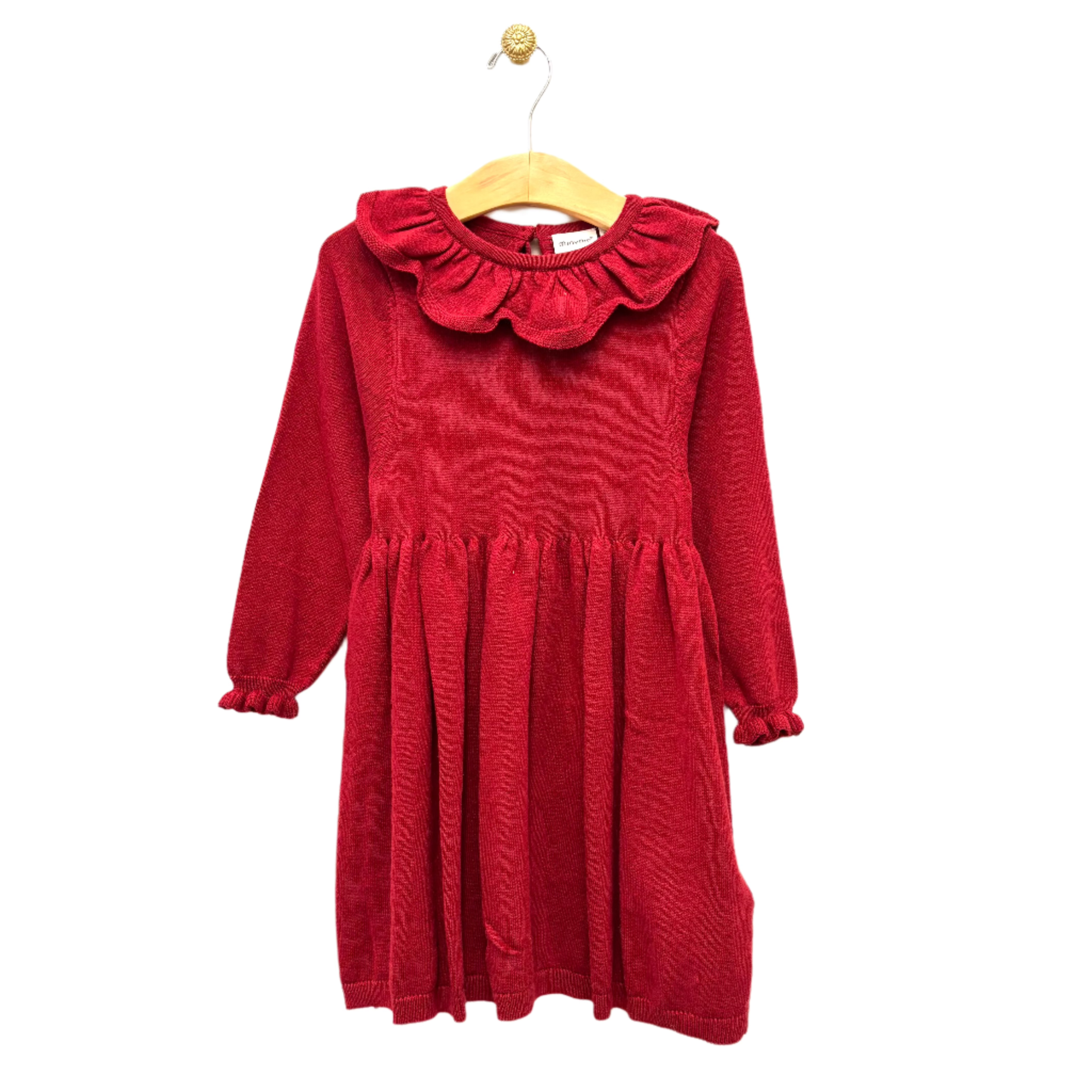 Deep Red Sweater Dress