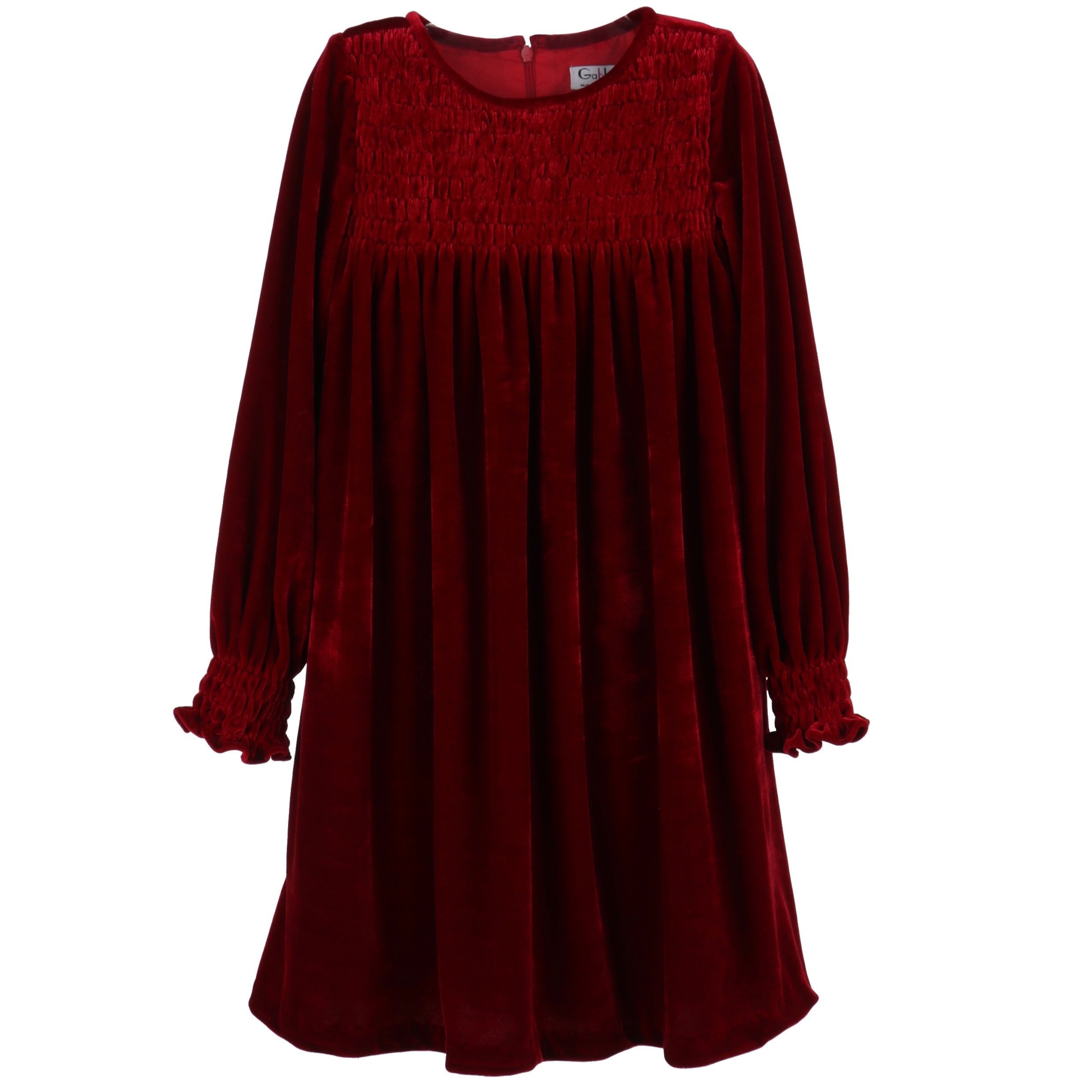 Cranberry Velvet Float Dress