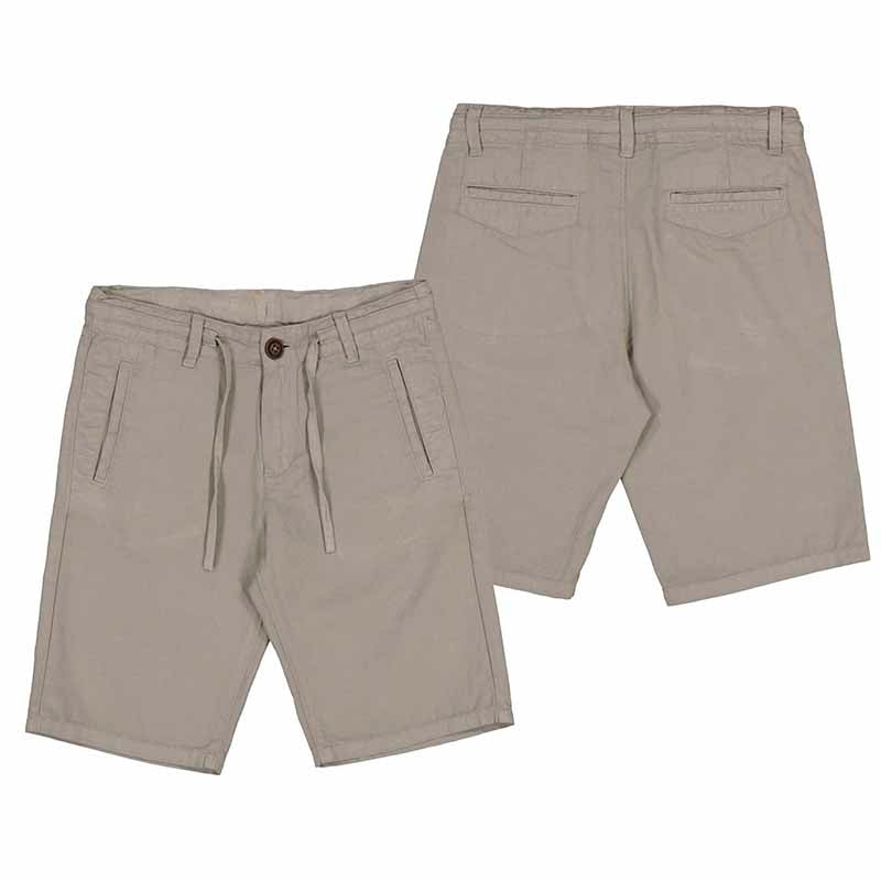 Cotton Linen Khaki Bermuda Short