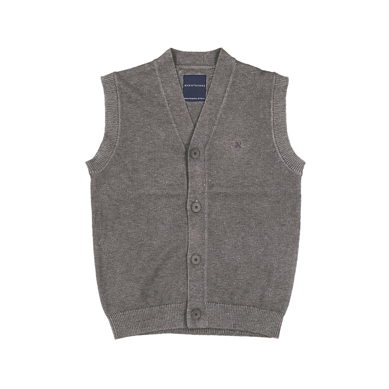 Gray Button Sweater Vest