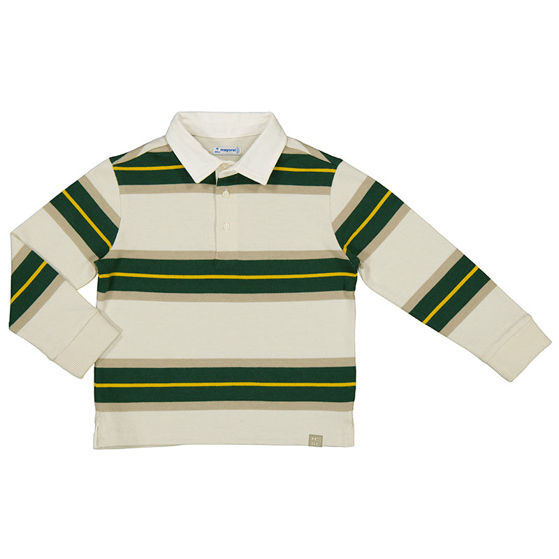 Forest Stripe Rugby Polo