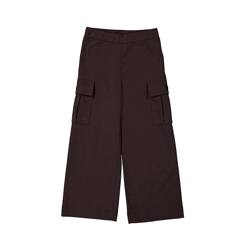 Big Girls Black Fleece Cargo Pant