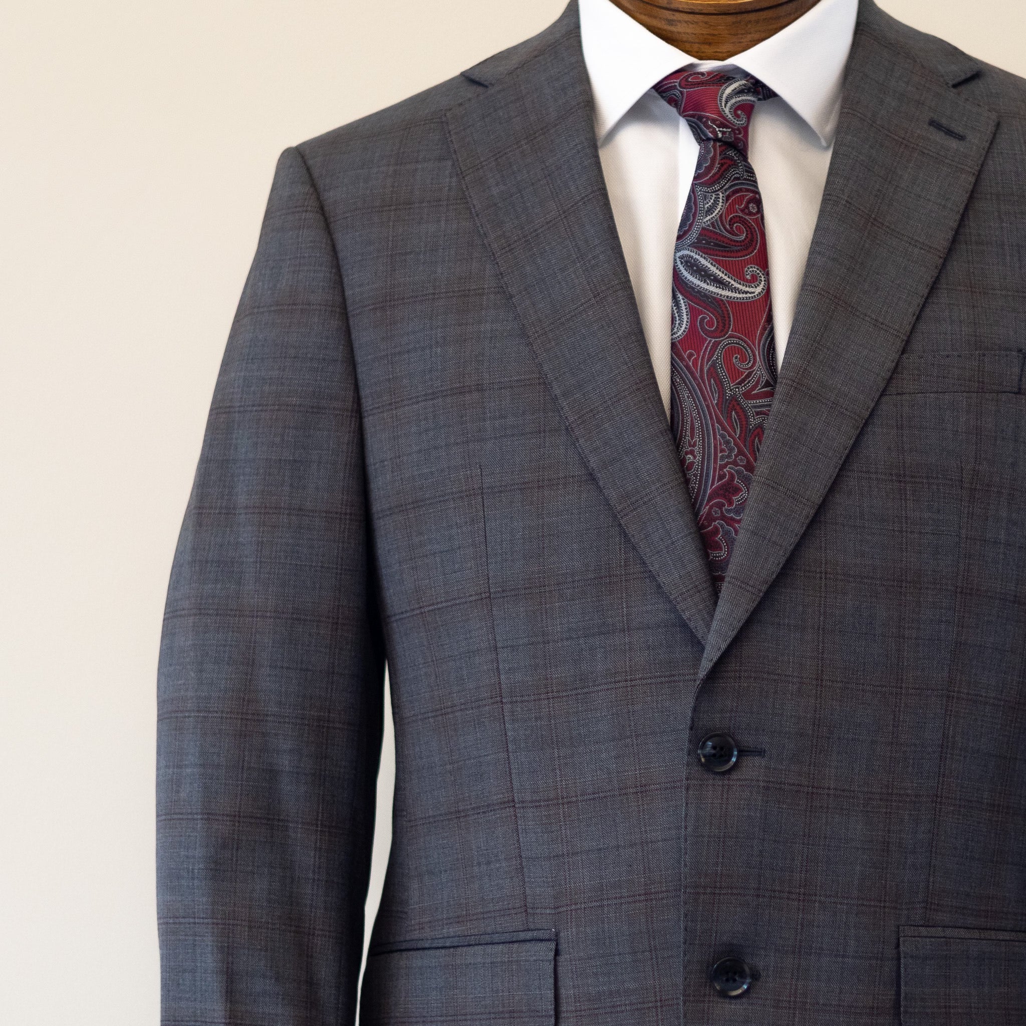 Grey Box Plaid Suit