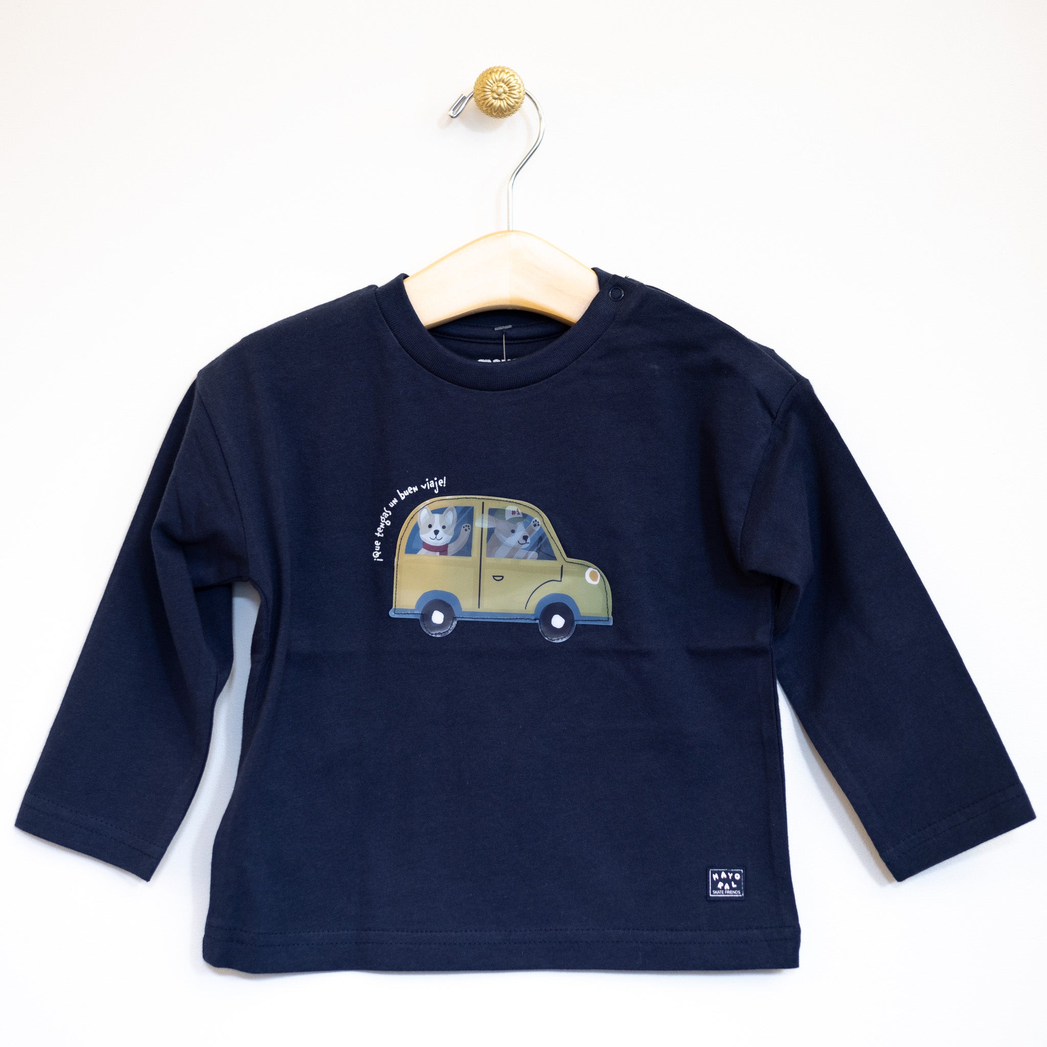 Navy Car Infant Tee