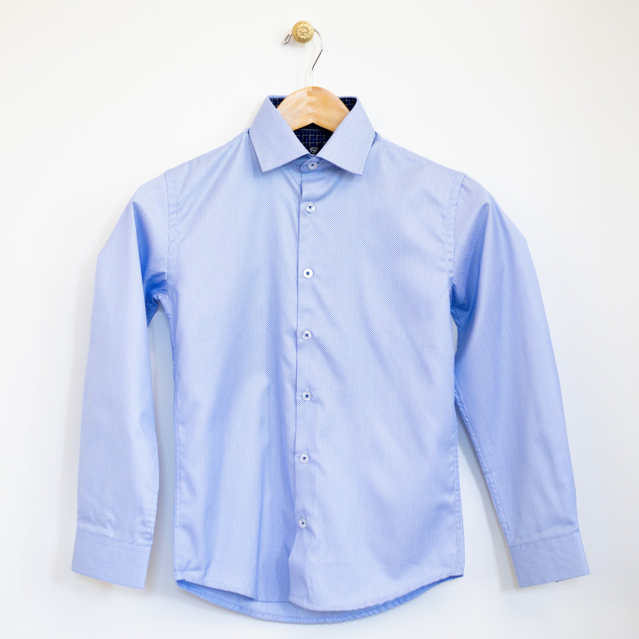 Blue Micro Check Shirt