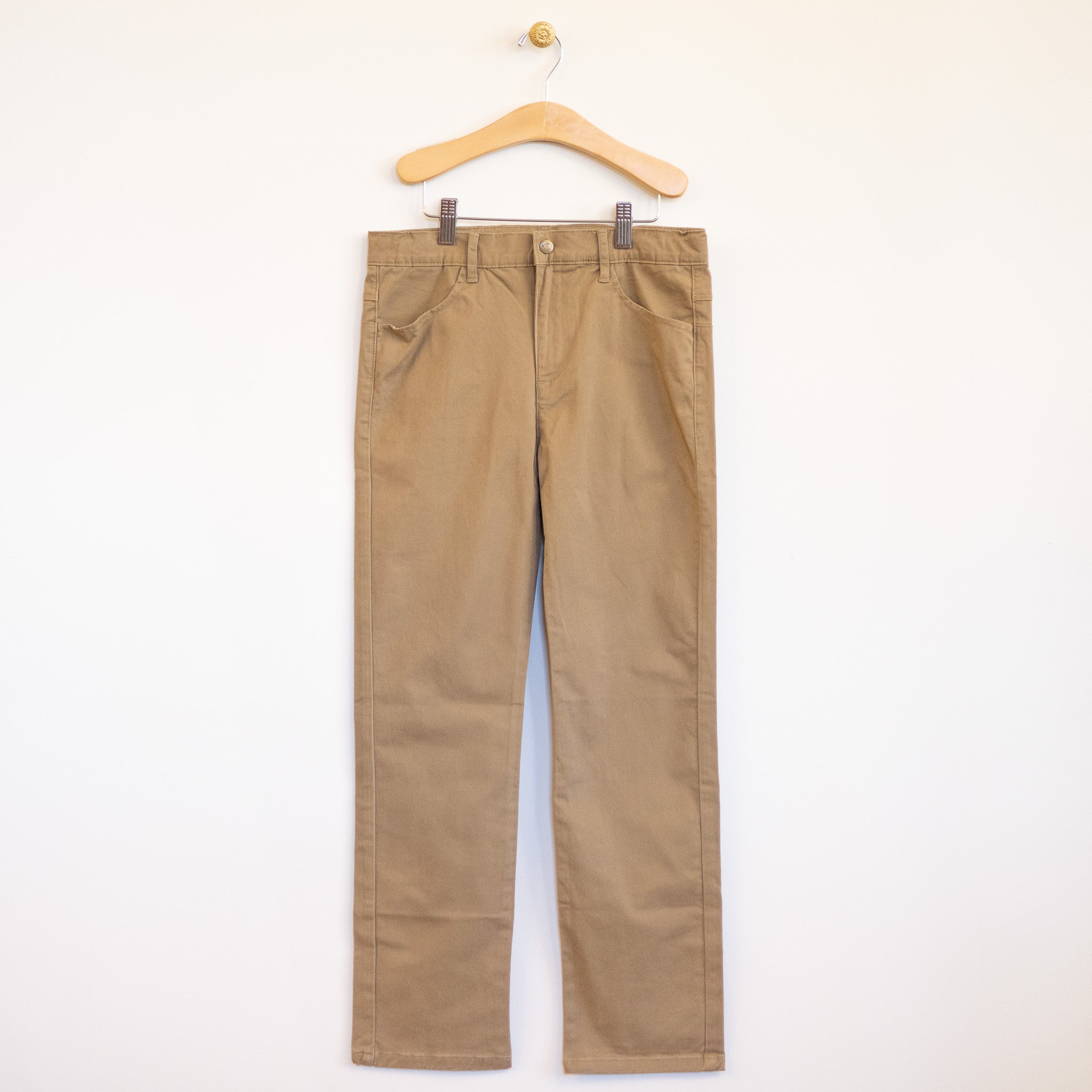 Beige Skinny Twill Pant