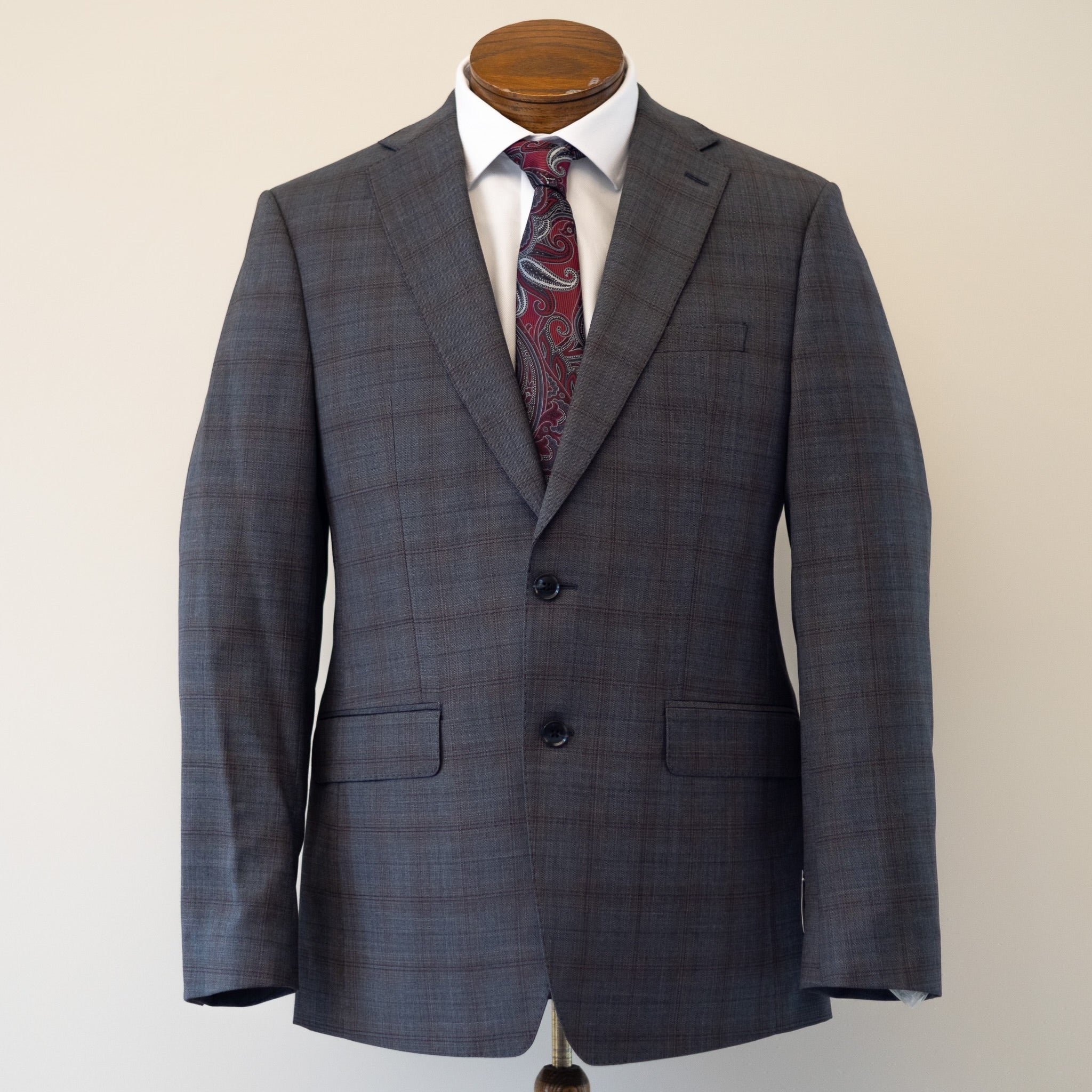 Grey Box Plaid Suit