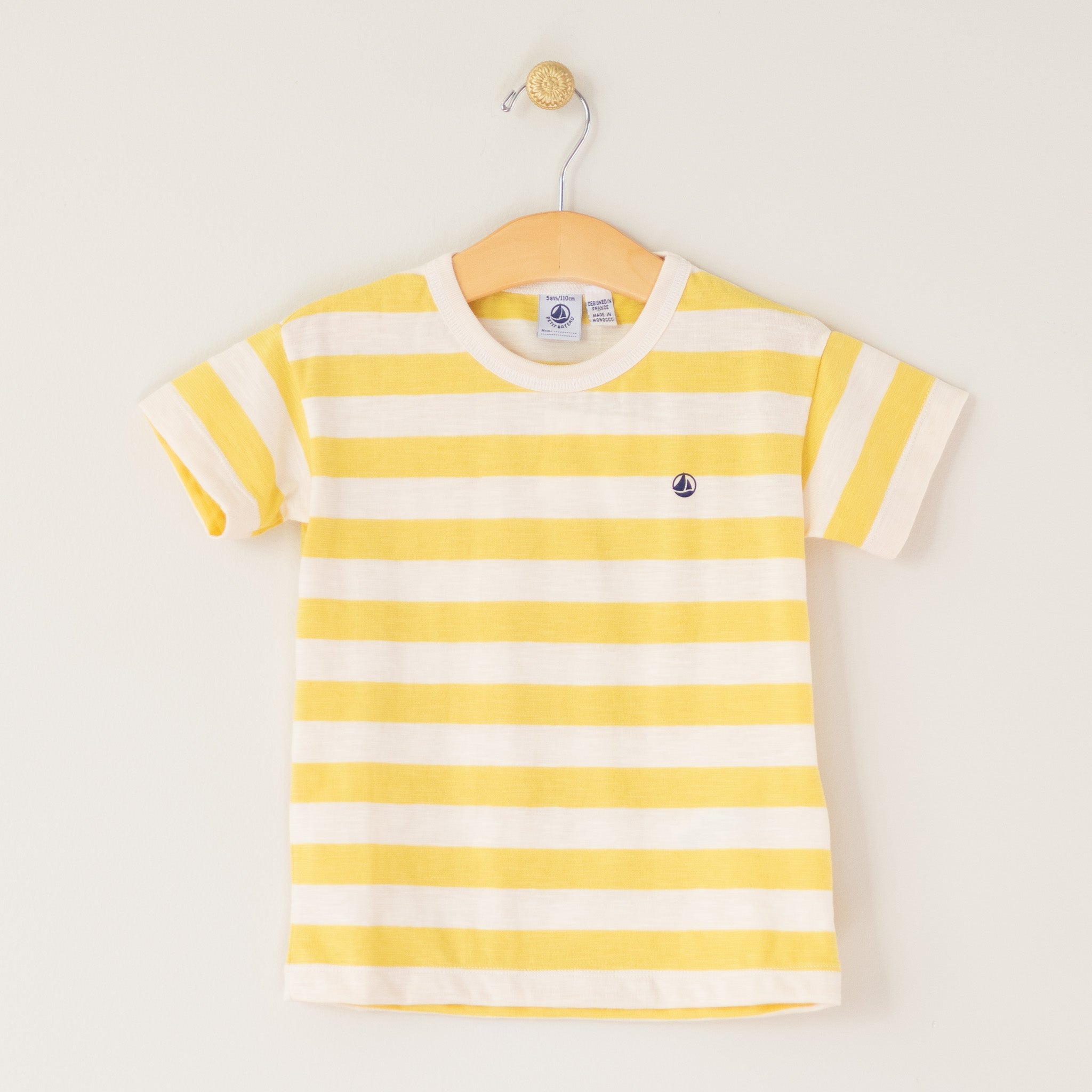 Petit Bateau Yellow Stripe Tee