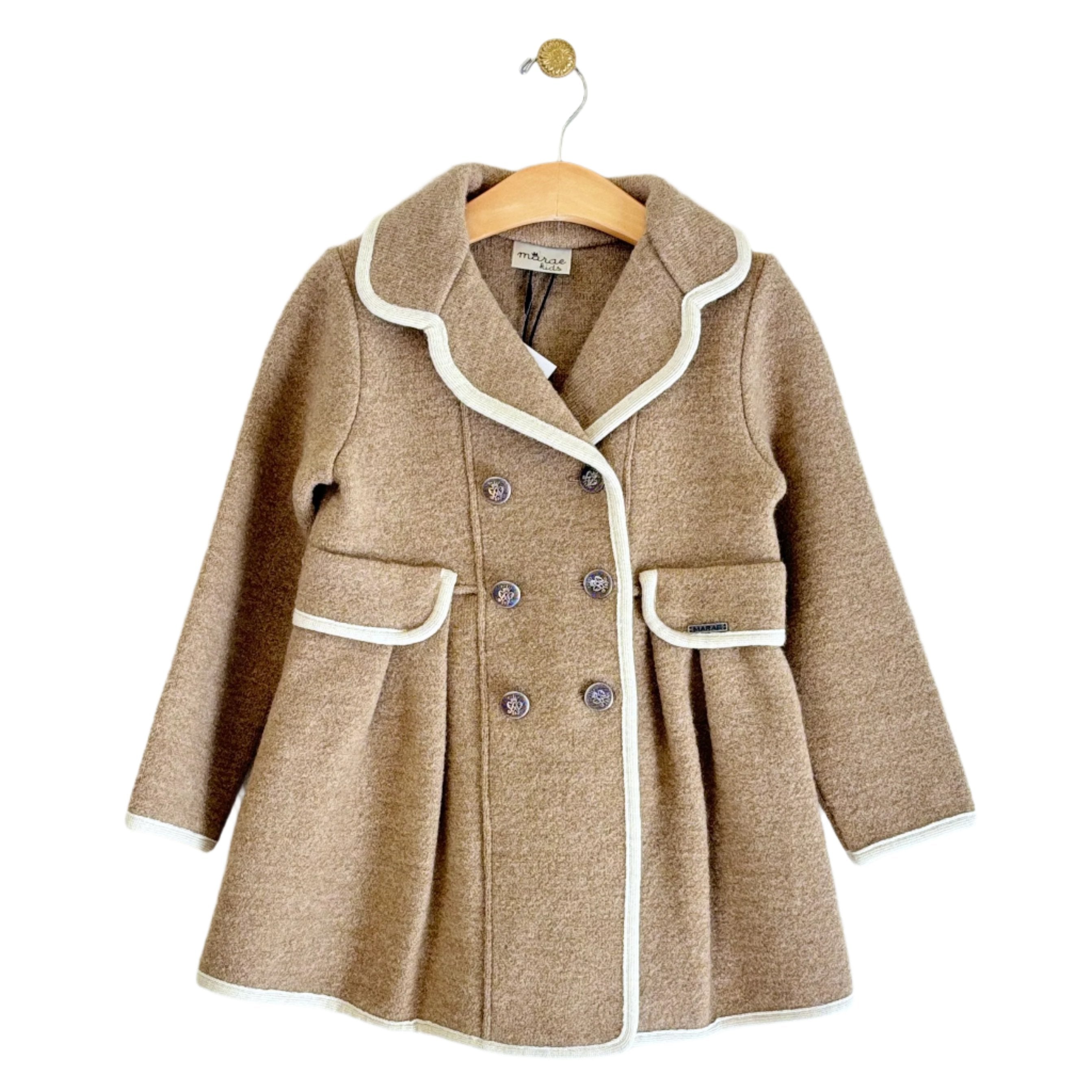 Marae Beige Double Breasted Coat