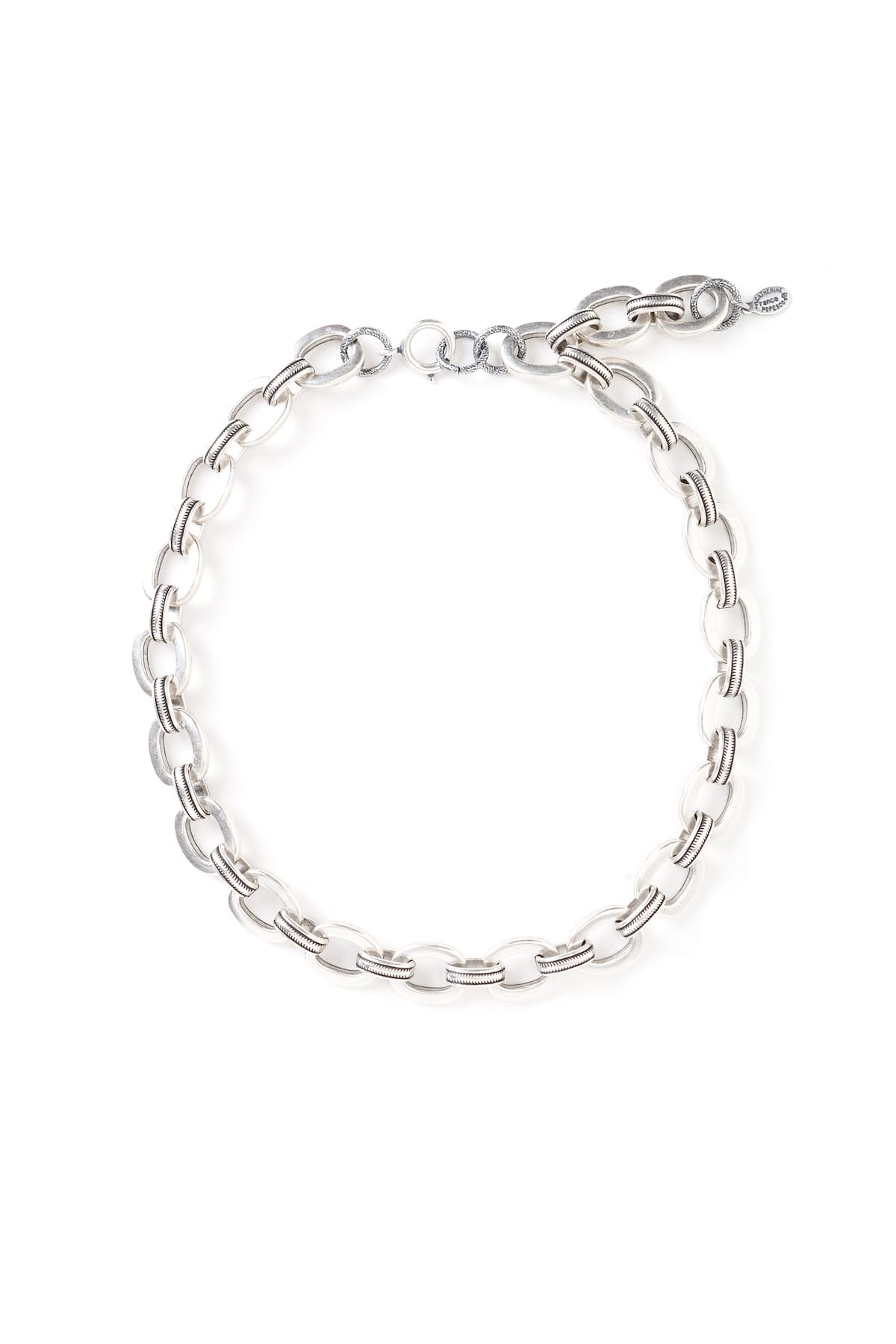 Silver Bead Link Heavy Choker