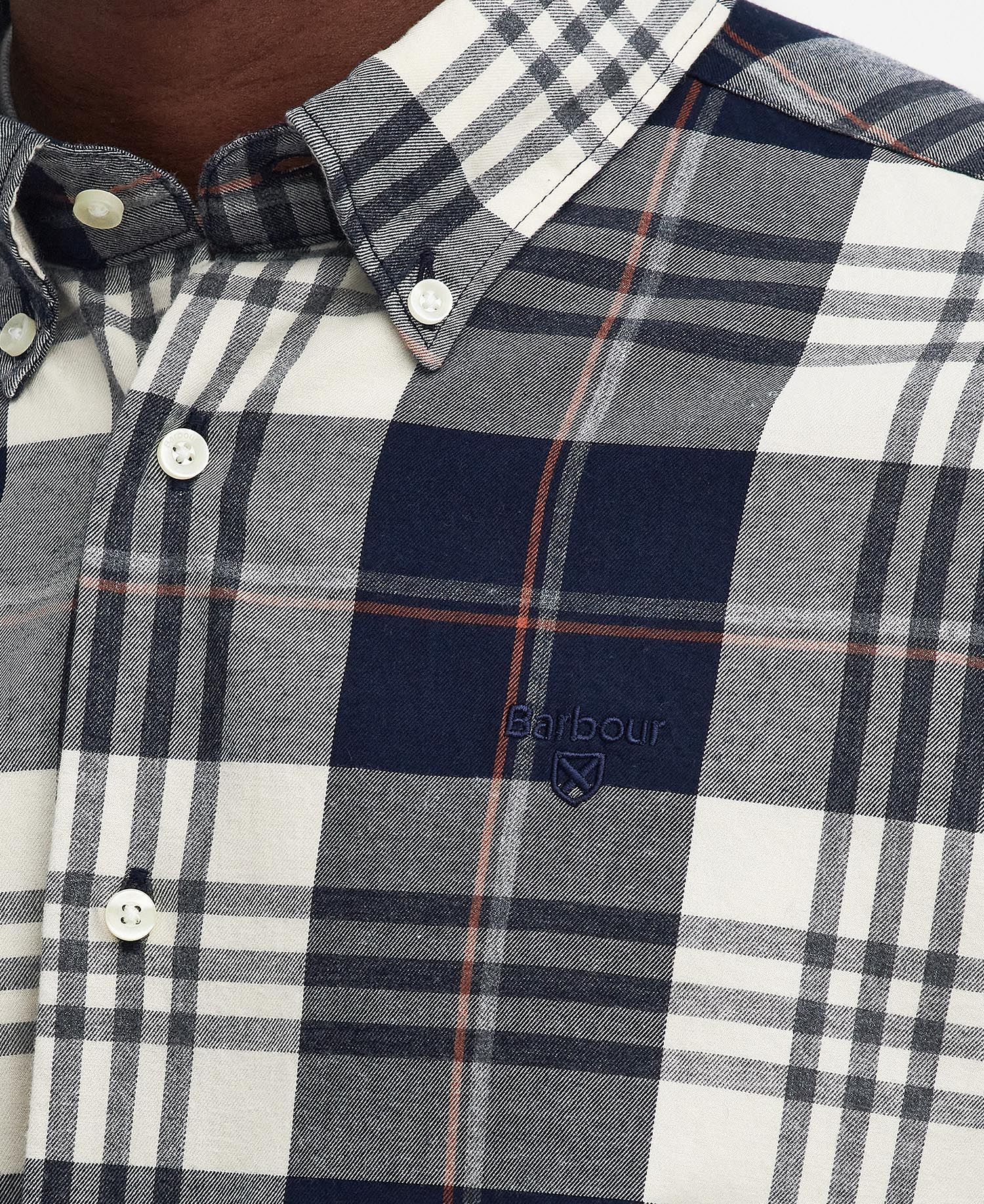 Barbour Edgar Navy Plaid Shirt