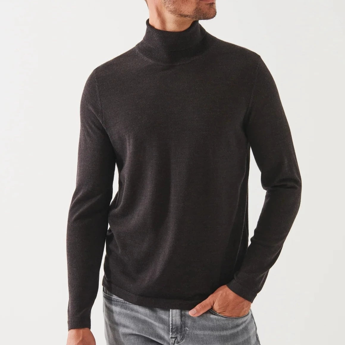 Chocolate Brown Turtle Neck Sweater