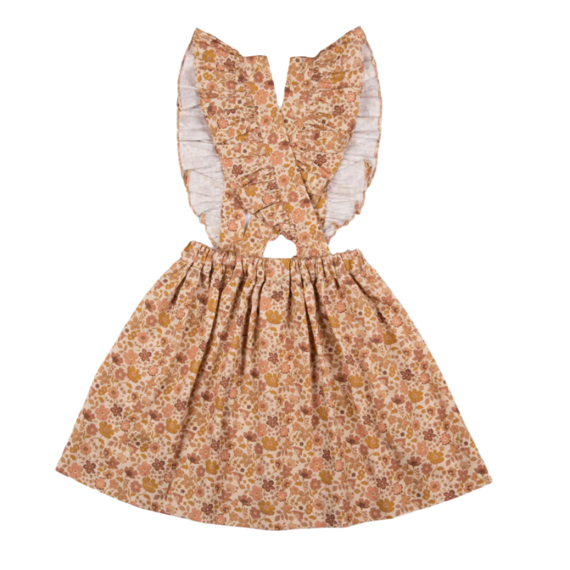 Selma Dusty Pink Floral Pinafore Skirt