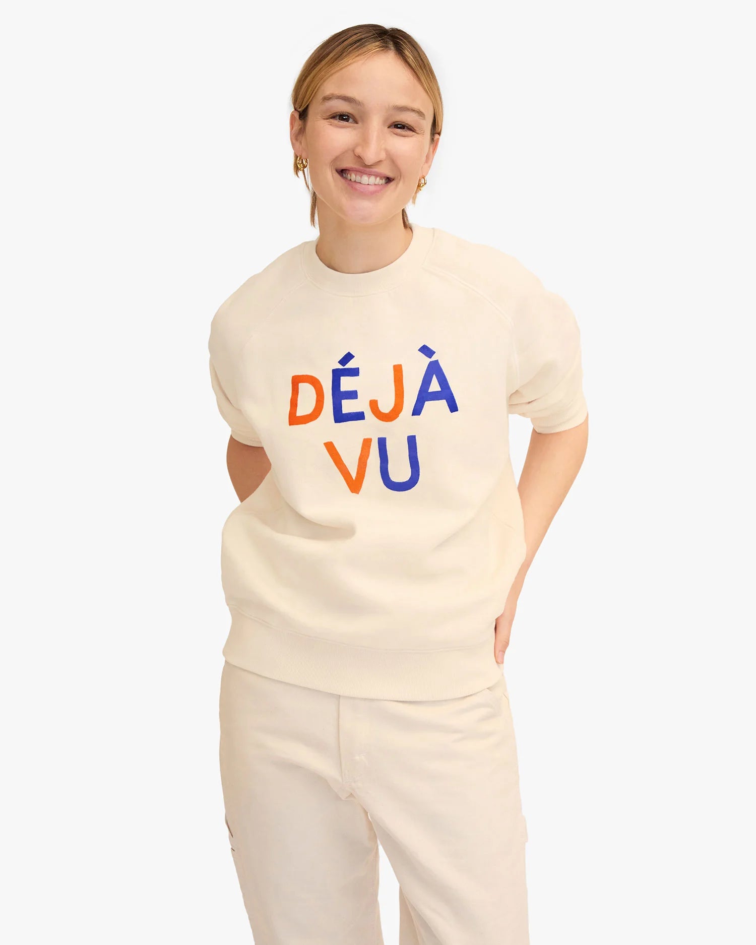 Clare V. Cream Deja Vu Sweatshirt