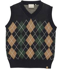 Navy Argyle Sweater Vest