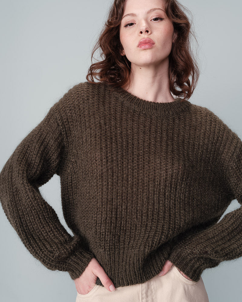 Naissance Olive Crew Sweater