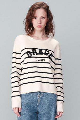 Nahia Striped Crew Sweater