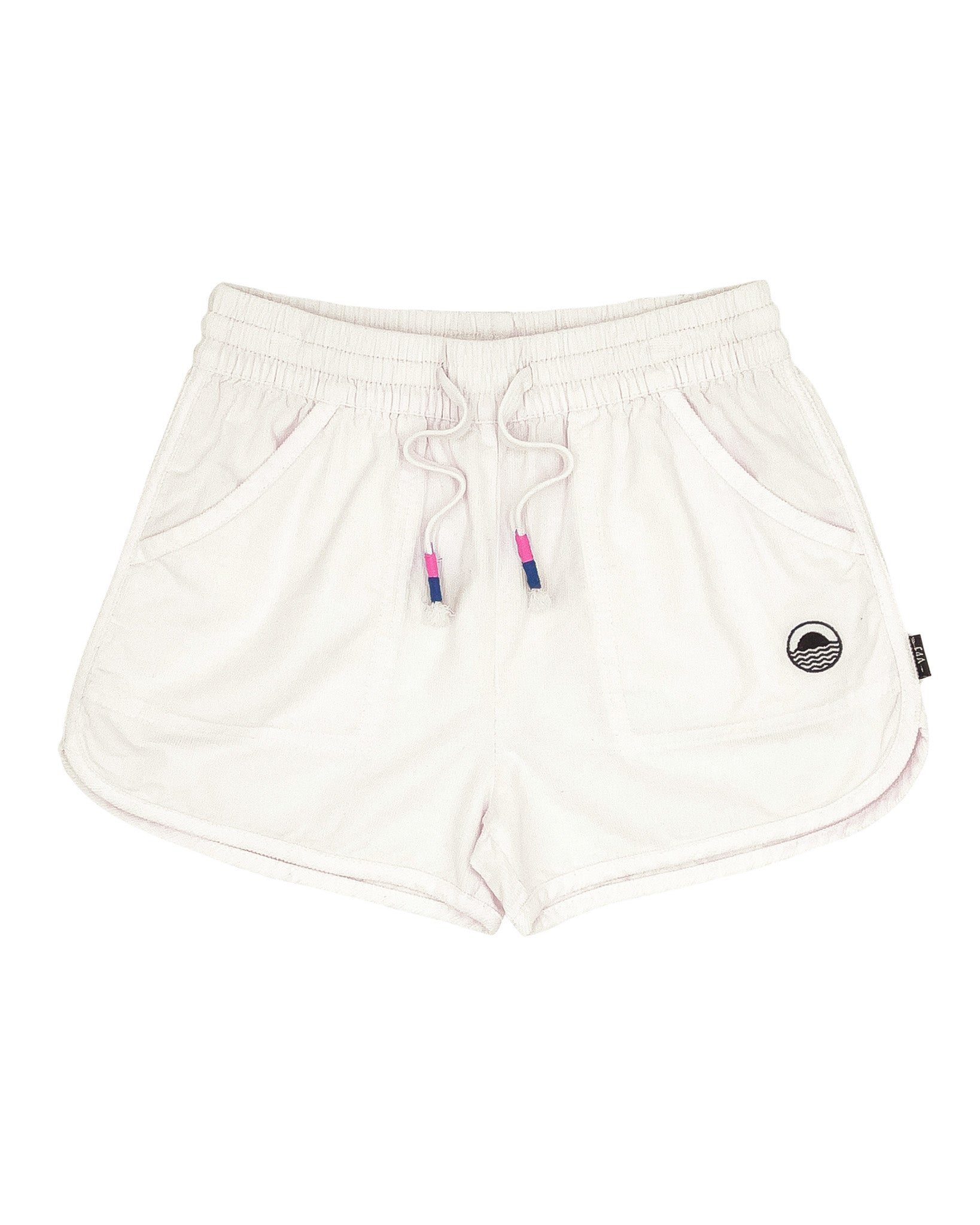 White Fine Cord Daisy Short