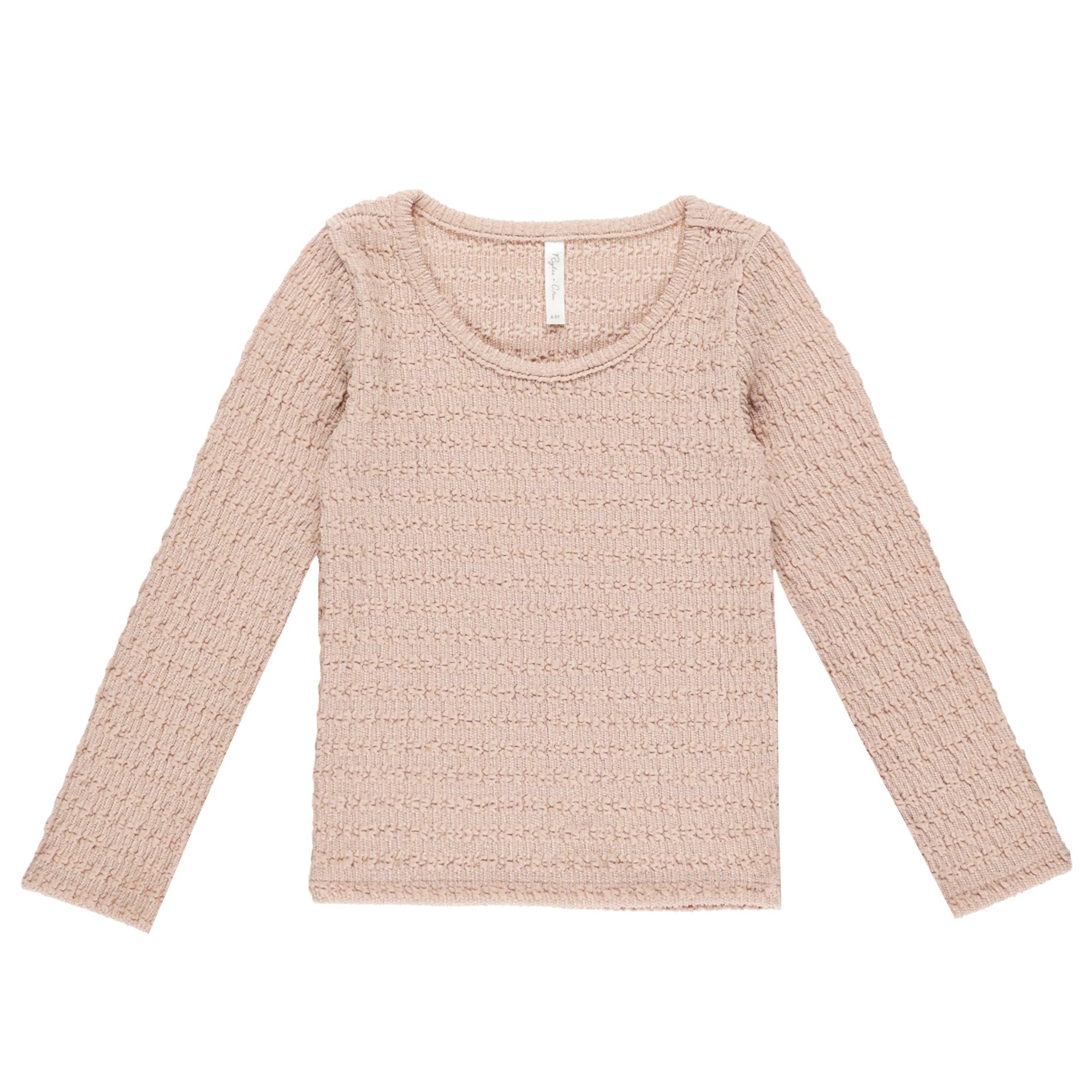 Rylee & Cru Rose Textured Top