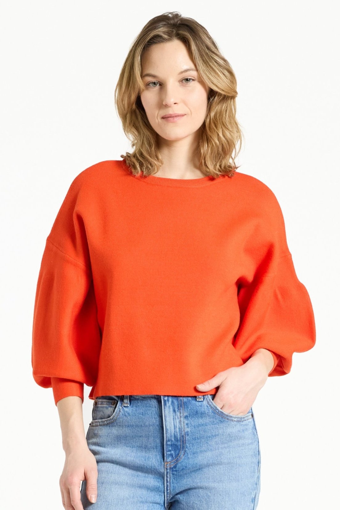 Oat Flame Balloon sleeve Sweater