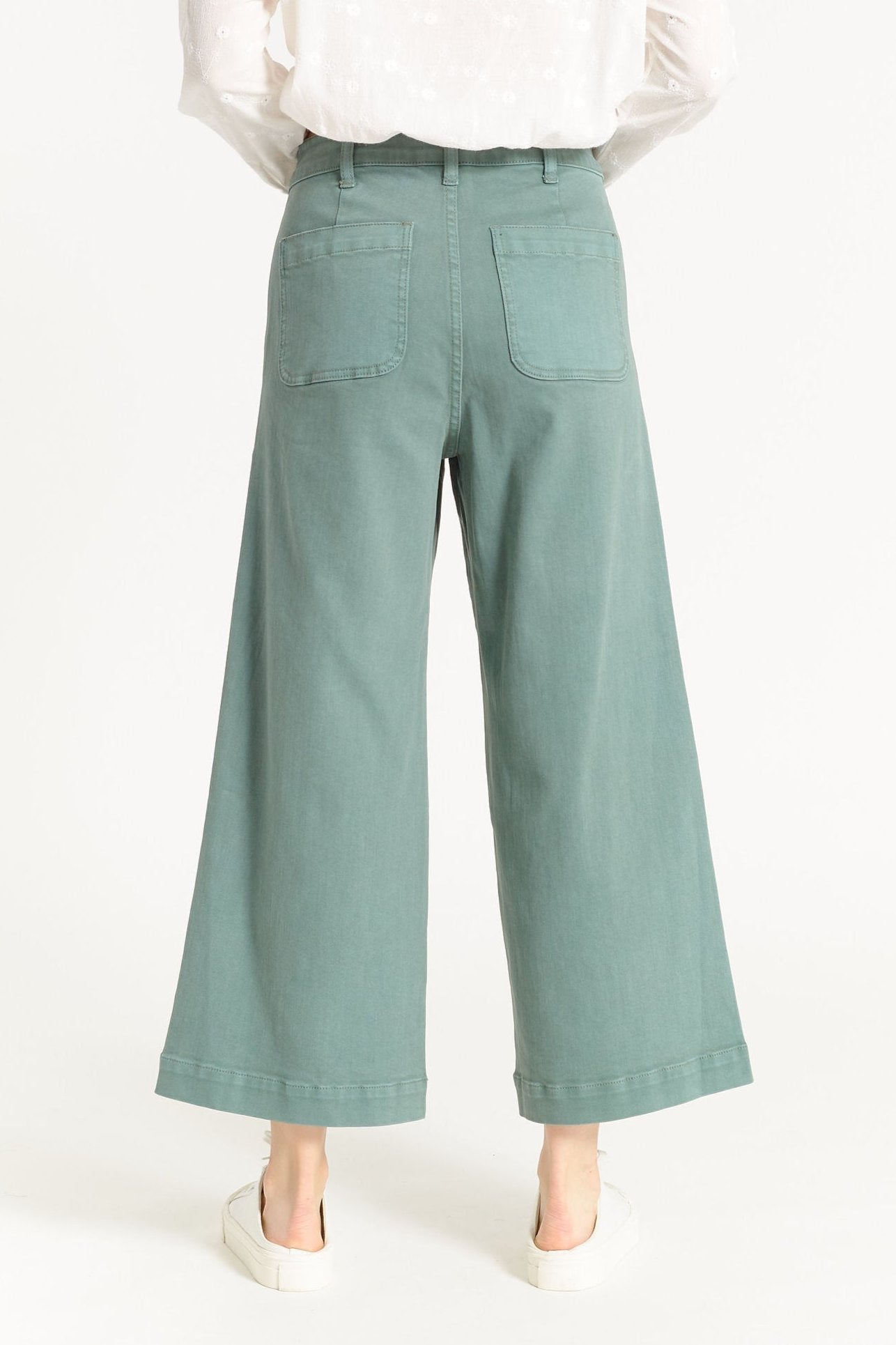 Oat Callie Jade Stretch Crop Wide Pant