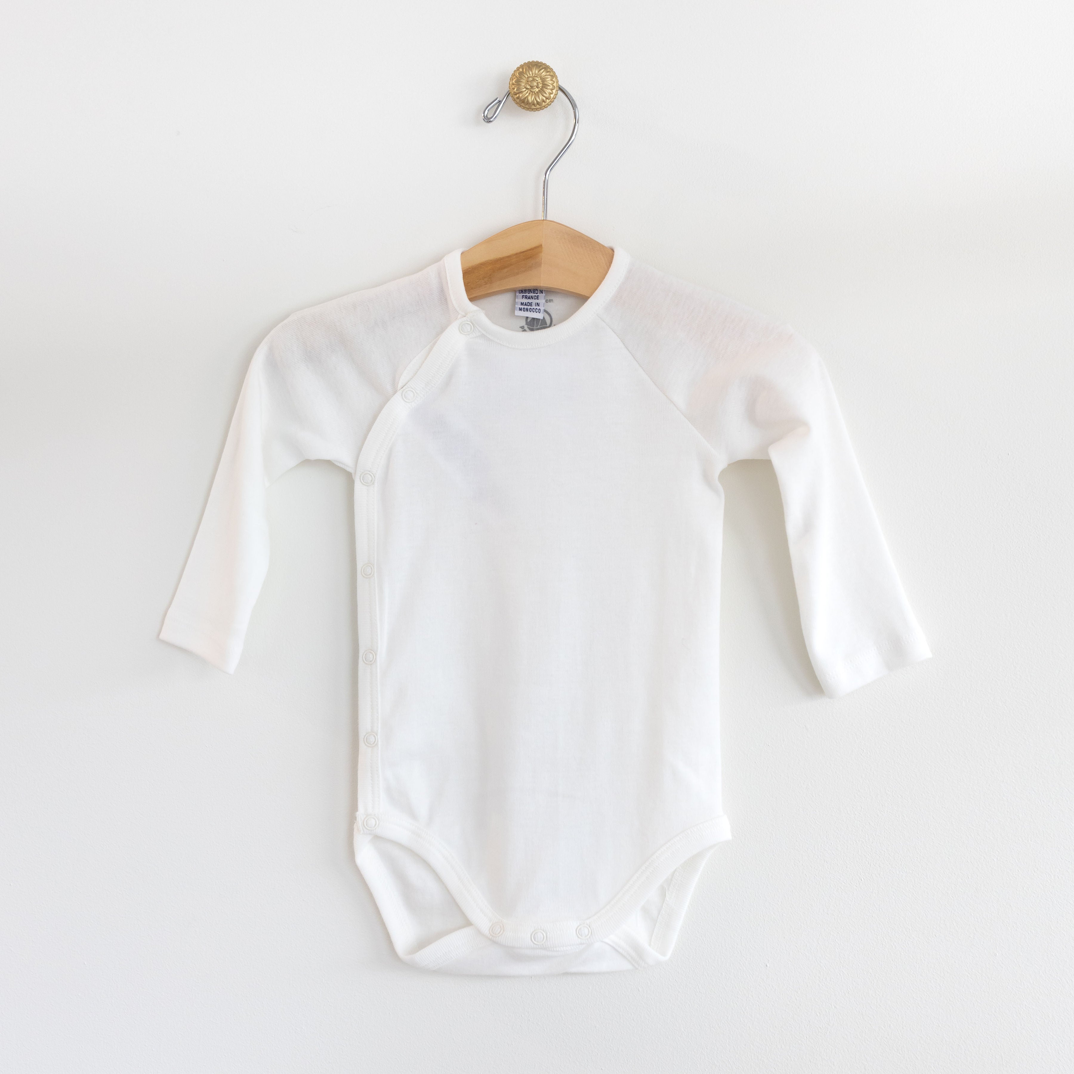 Wrap Long Sleeve Petit Bateau Onesie