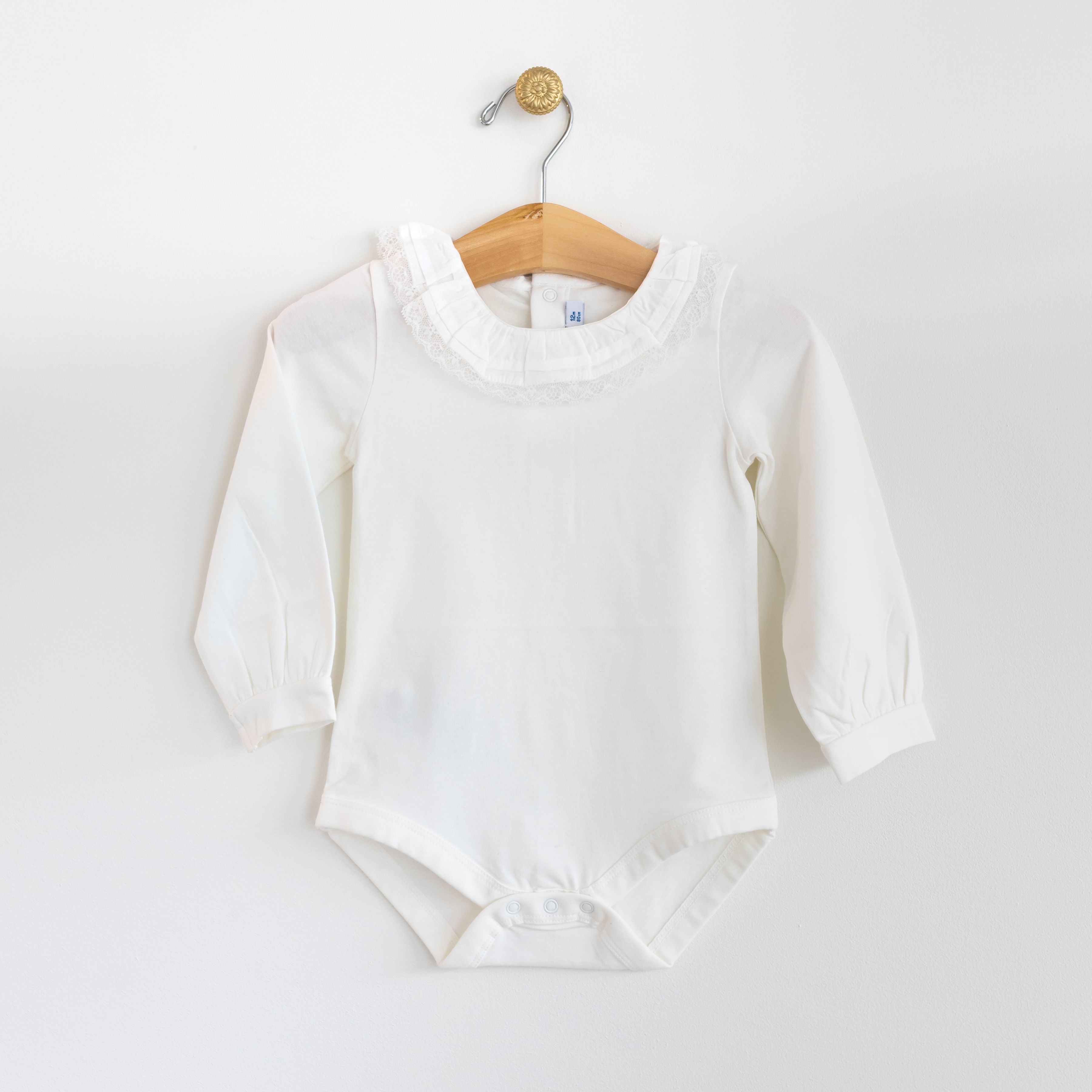 White Ruffle Collar Onesie