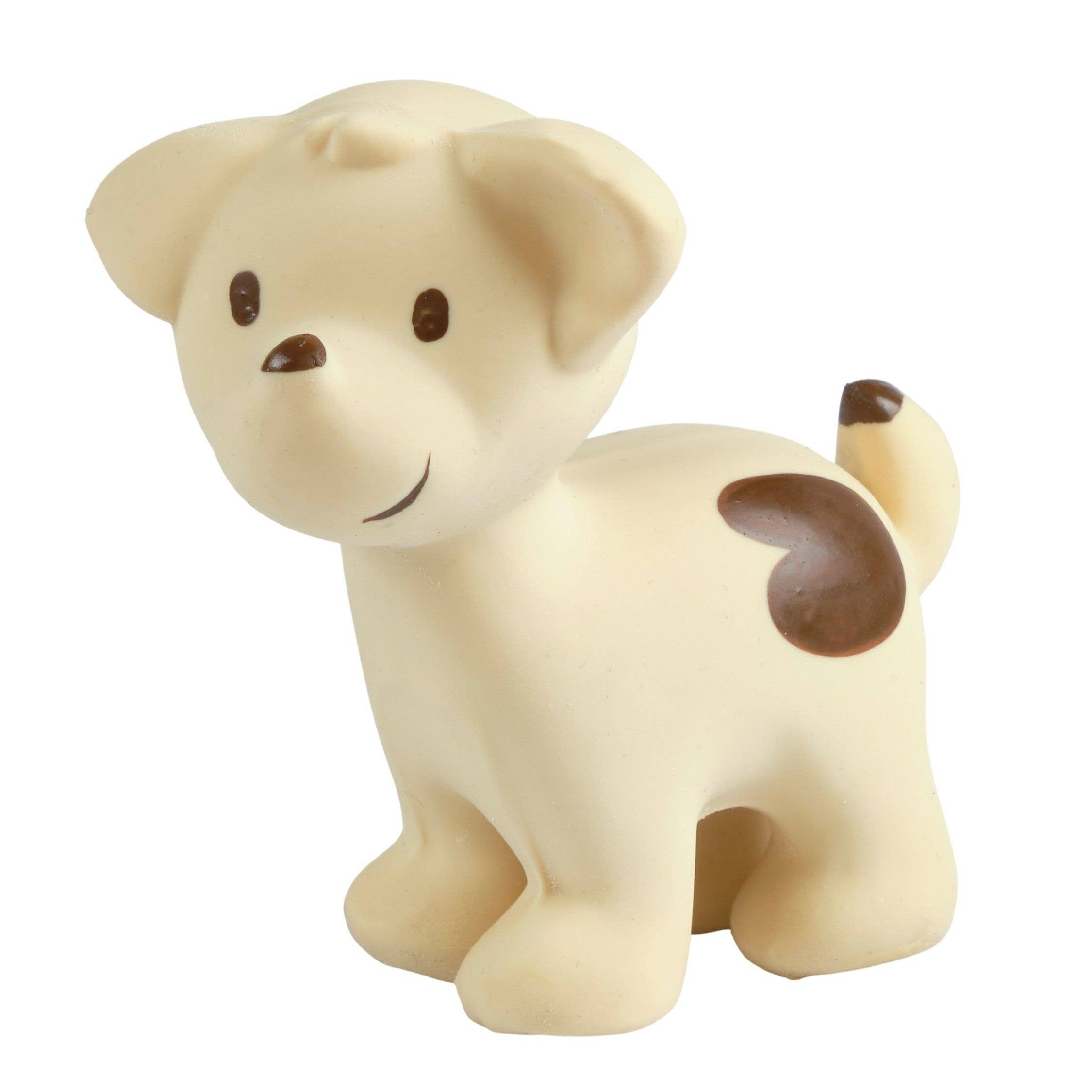 Puppy - Natural Organic Rubber Teether, Rattle & Bath Toy